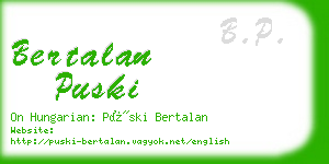 bertalan puski business card